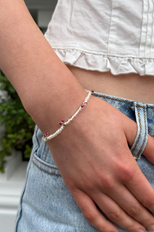 Cherry Beaded Bracelet